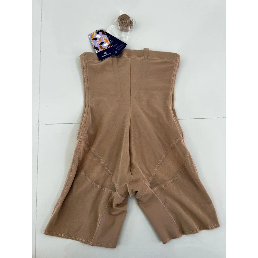 HoneyLove SuperPower Short Slimming Compression Shapewear Sand Nude NEW XS Snag